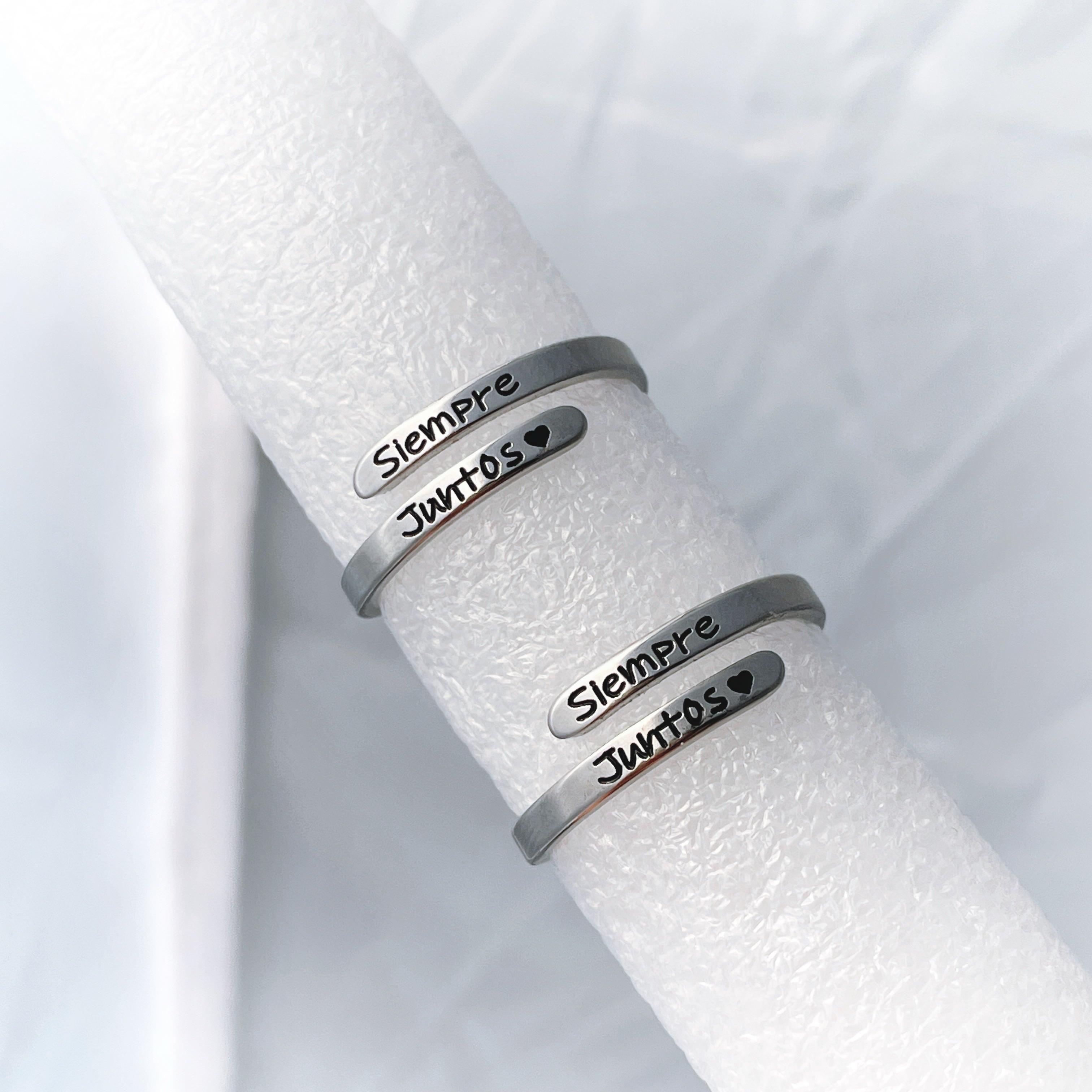 SIEMPRE JUNTOS Pack anillos + Tarjeta personalizada