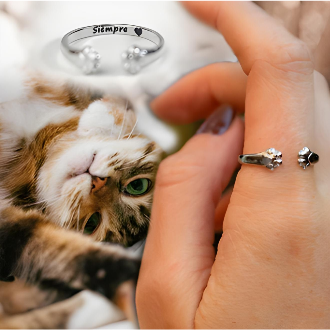 Anillo “SIEMPRE” con Abrazo de Patita (2x1) - Ajustable