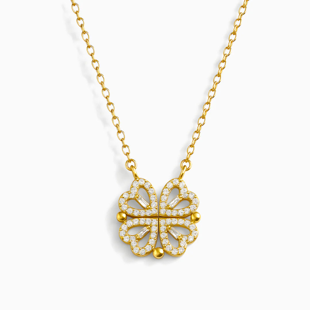 Collar Corazón Trébol | Amor Vinculo Eterno
