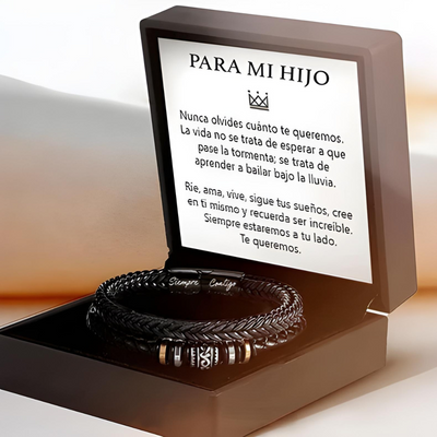 Pulsera de Cuero Para mi Querido Hijo