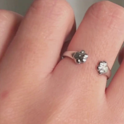 Anillo “SIEMPRE” con Abrazo de Patita (2x1) - Ajustable